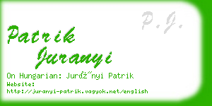 patrik juranyi business card